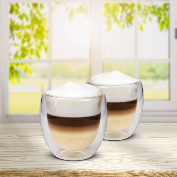 Doppelwand Cappuccino Glas – Bild 2