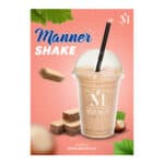manner shake gastronomie, tischaufsteller a6