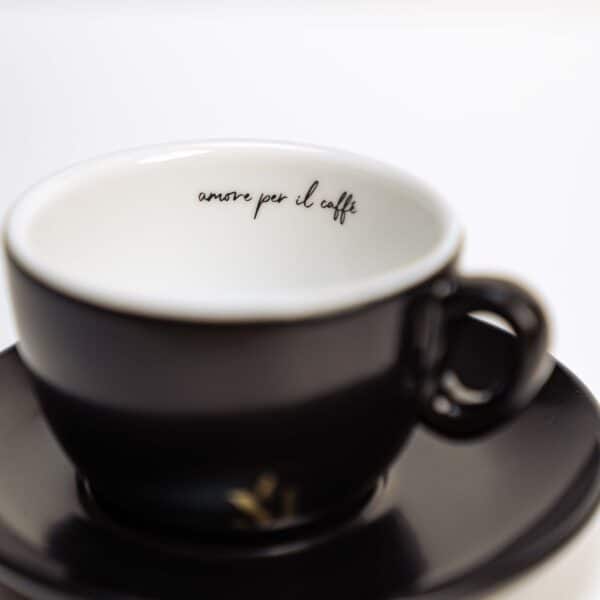 Melmas Cappuccino Tasse schwarz – Bild 3